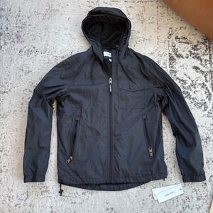 Calvin Klein Mens Black Hooded overcoat Jacket size small coat